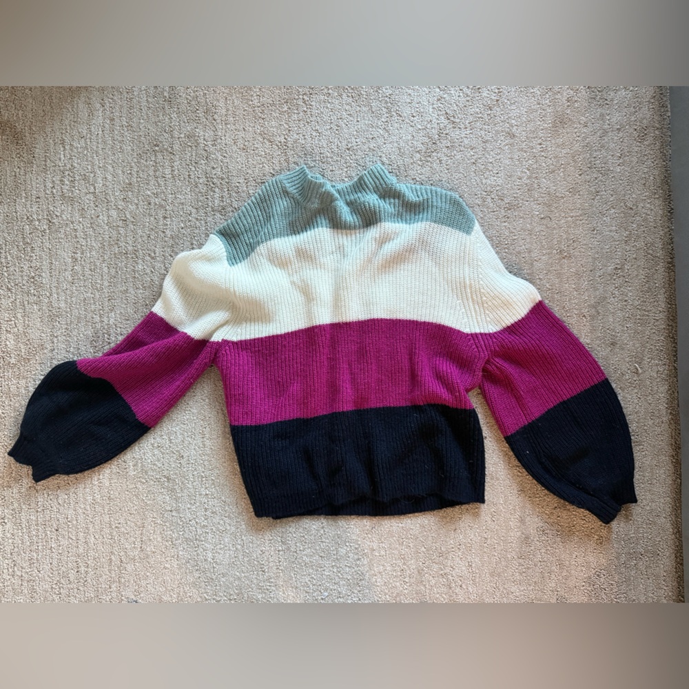 Colorblock Crew Neck Sweater